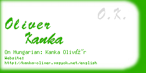 oliver kanka business card